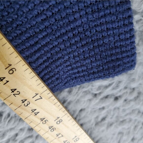 90 Degree Sweater Womens Medium Navy Blue Waffle Knit Zip Cardigan *NWT* - Picture 6 of 10